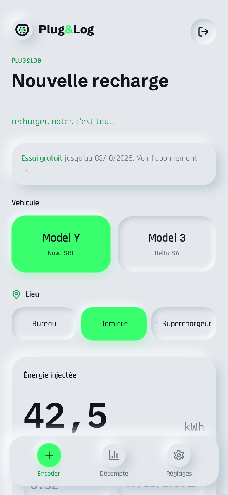 Une recharge notée en 5 secondes.
